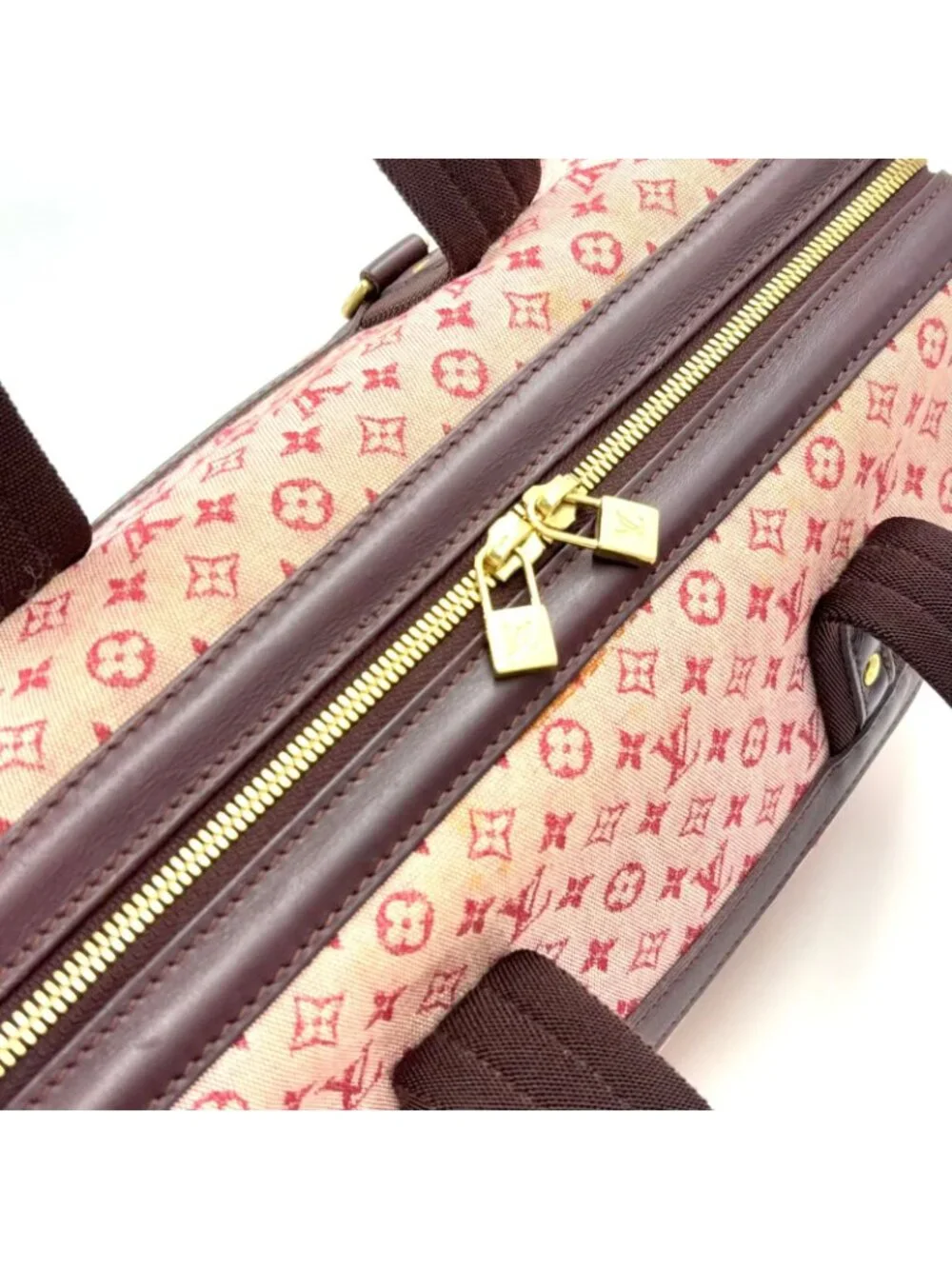 Louis Vuitton Josephine GM Monogram Mini Cerise Leather Canvas Bordeaux Handbag